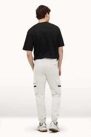 Men - Cargo joggers - light gray-melange