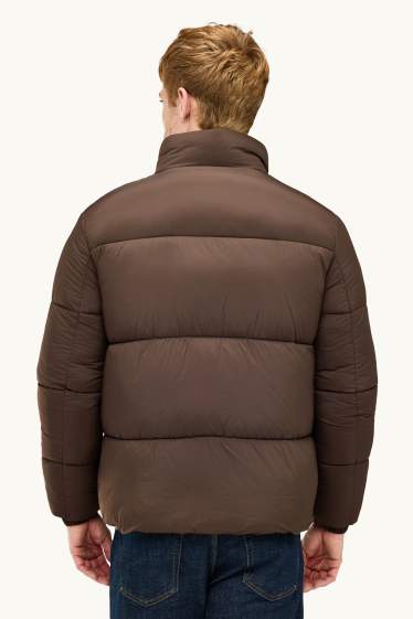 Uomo - Giacca trapuntata - idrorepellente - marrone scuro