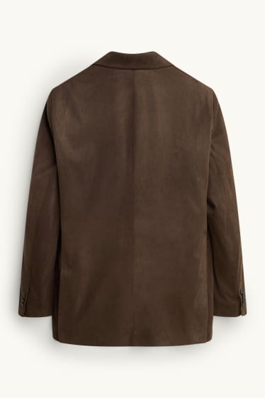 Hommes - Veste de costume - regular fit - Flex - synthétique - marron foncé