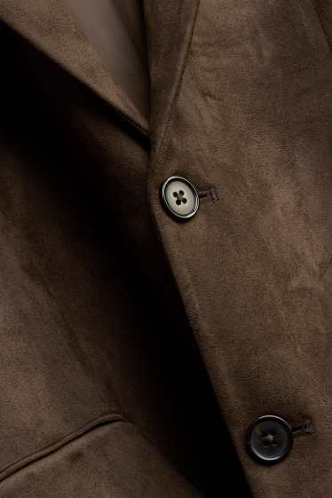 Hommes - Veste de costume - regular fit - Flex - synthétique - marron foncé