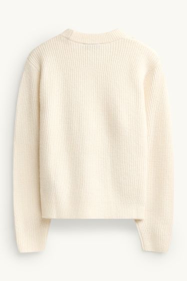 Kinder Mädchen - Pullover - cremeweiss