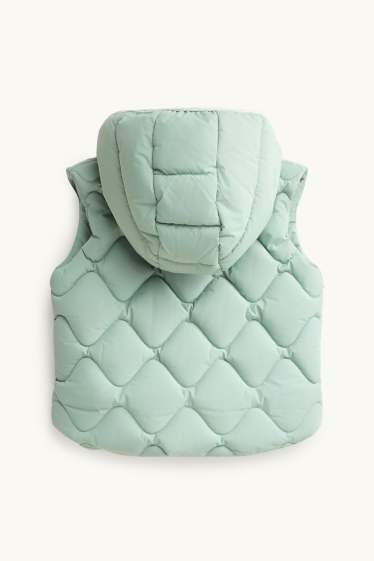 Bebés niños - Bebé - chaleco acolchado con capucha - hidrófugo - verde