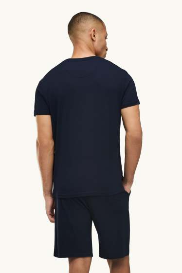Hommes - Pyjashort - bleu foncé
