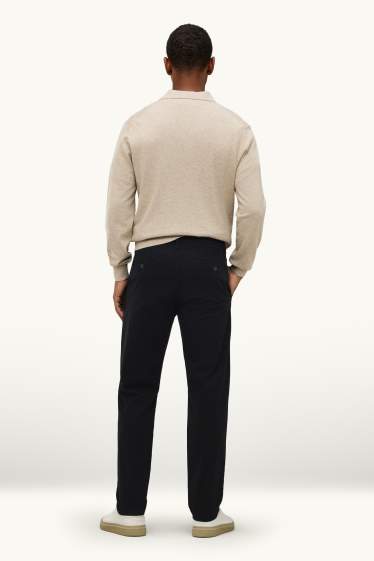 Pánské - Kalhoty chino - regular fit - černá