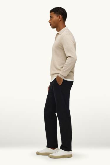 Pánské - Kalhoty chino - regular fit - černá