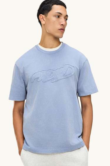 Men - T-shirt - relaxed fit - light blue