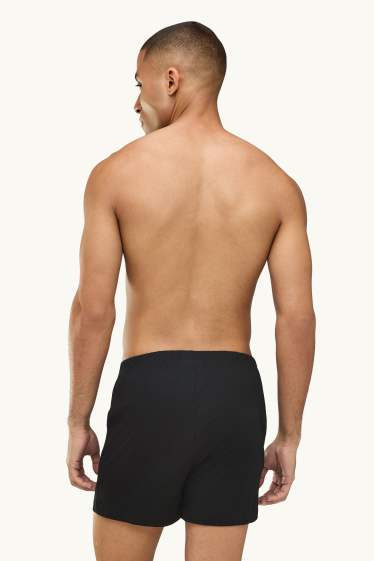 Herren - Multipack 2er - Boxershorts - Jersey - schwarz