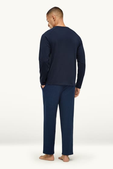 Hommes - Pyjama - bleu foncé