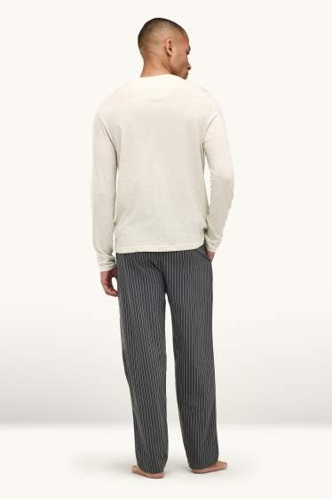 Hommes - Pyjama - crème