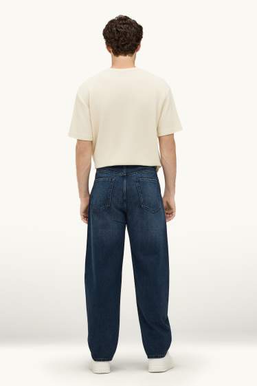 Men - Barrel jeans - denim-dark blue
