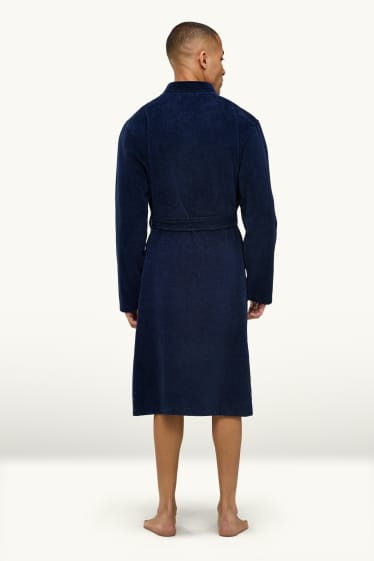 Herren - Frottee-Bademantel - dunkelblau