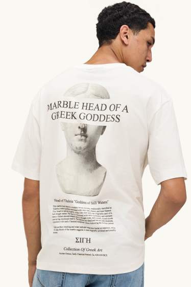 Herren - T-Shirt - Oversized - The Met - schneeweiss