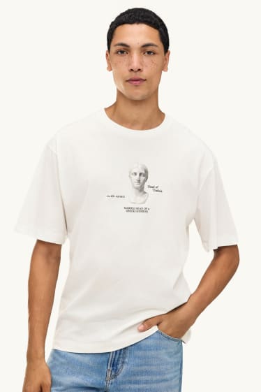 Herren - T-Shirt - Oversized - The Met - schneeweiss