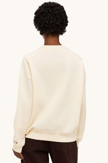 Femmes - Sweat Oversize - beige / bordeaux