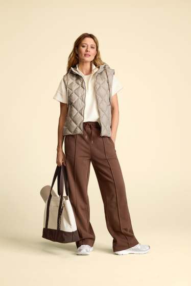 Damen - Großer Shopper - braun / beige