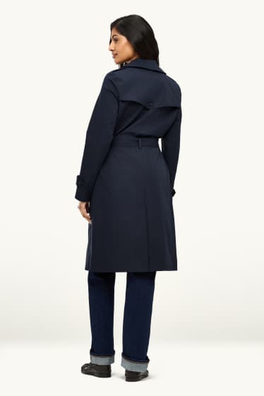 Women - Trench coat - water-repellent - dark blue