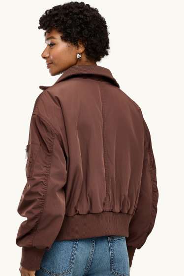 Damen - Bomberjacke - wasserabweisend - braun