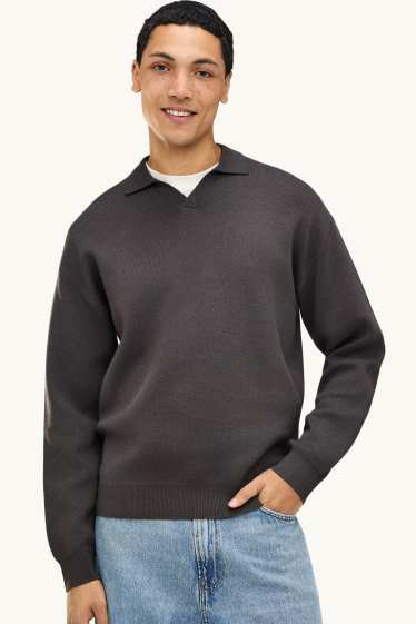 Hommes - Pull - gris foncé