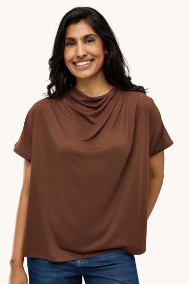 Damen - T-Shirt - Regular Fit - braun