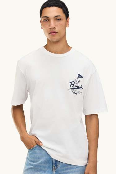 Hommes - T-shirt - Oversize - Peanuts - blanc
