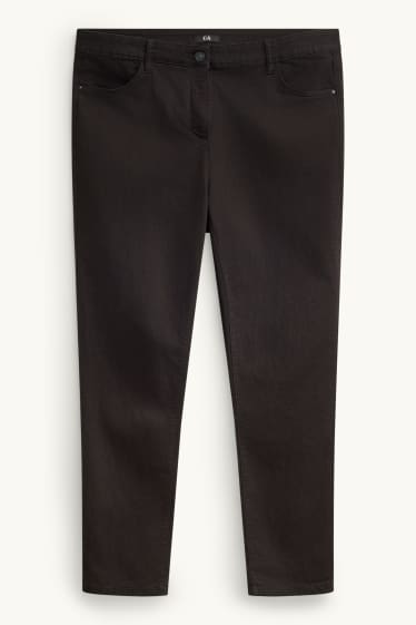Donna - Slim jeans - vita media - nero