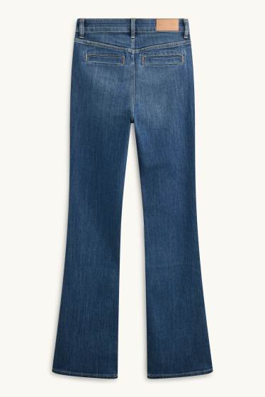 Femei - Bootcut jeans - talie medie - denim-albastru