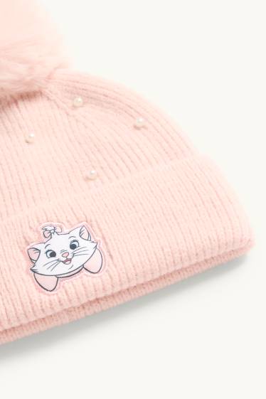 Kinder Mädchen - Aristocats - Bommelmütze mit Perlen - hellrosa