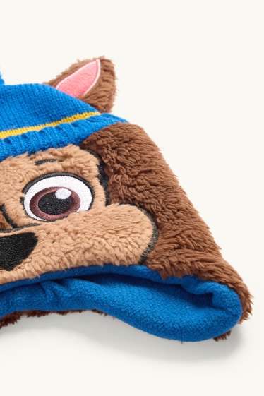 Kinderen: jongens - PAW Patrol - Chase - muts met pompon - bruin / blauw