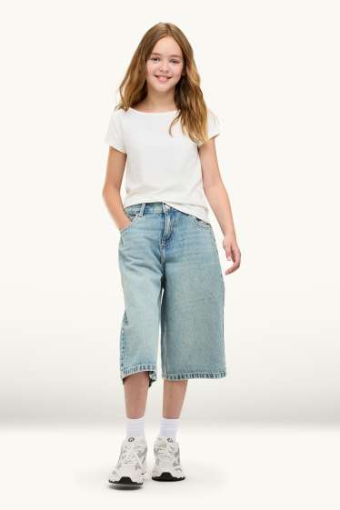 Kinder Mädchen - Jeans-Bermudas - jeansblau