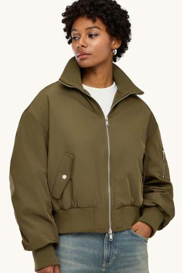Damen - Bomberjacke - wasserabweisend - khaki