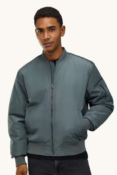 Men - Bomber jacket - lined - khaki