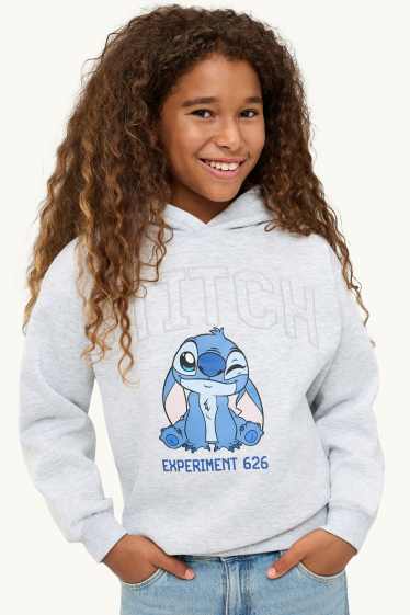 Nena - Lilo & Stitch - dessuadora amb caputxa - gris clar jaspiat