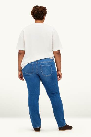 Femei - Slim jeans - talie medie - jeans modelatori - LYCRA® - denim-albastru