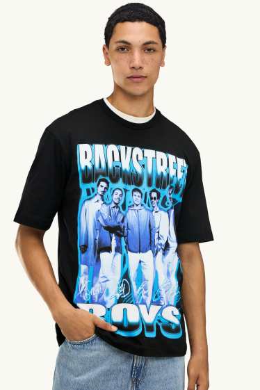 Uomo - T-shirt - oversize - Backstreet Boys - nero