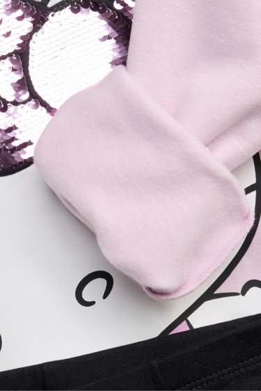 Children Girls - Hello Kitty - set - sweatshirt and flared leggings - 2 piece - rose
