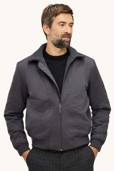 Hommes - Blouson - doublé - gris anthracite