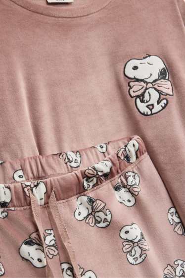 Dames - Pyjama - Snoopy - donker rose