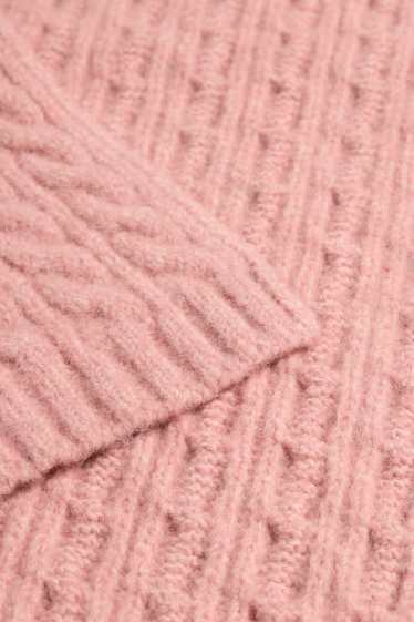 Nena - Bufanda - trenada - rosa pastel