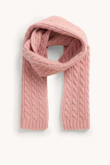 Nena - Bufanda - trenada - rosa pastel
