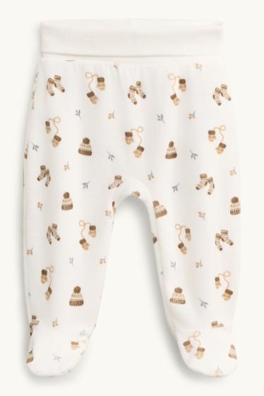 Unisex - Pingüí - conjunt per a nounat - 2 peces - marró / blanc trencat