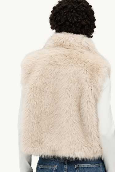 Donna - Giubbino in finto montone - beige