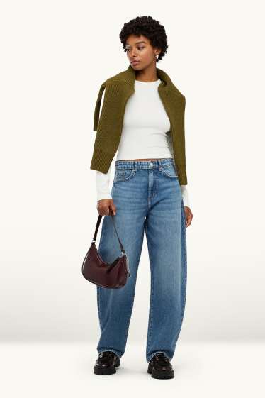 Dona - Barrel jeans - mid waist - texà blau