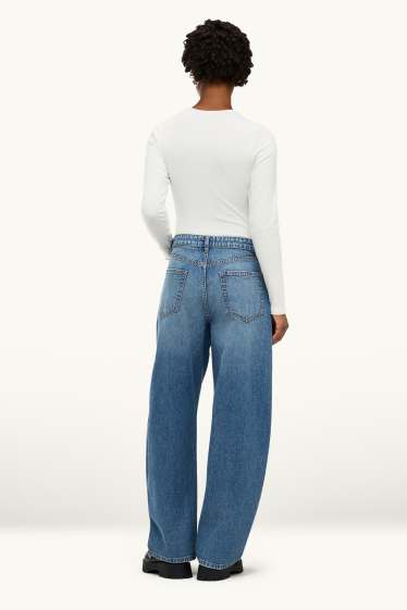 Dona - Barrel jeans - mid waist - texà blau