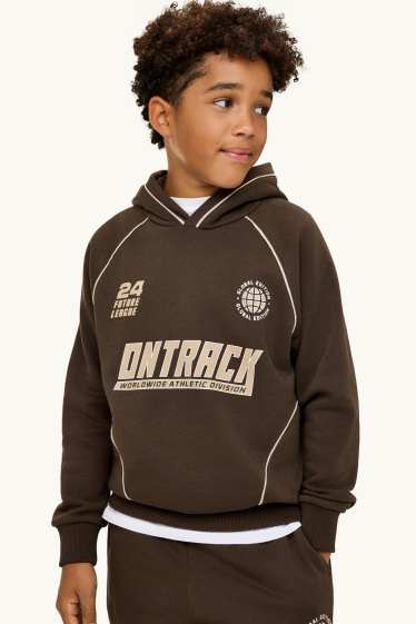 Bambini - Felpa con cappuccio - marrone scuro
