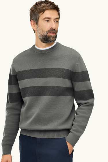 Home - Jersei - de ratlles - gris/gris