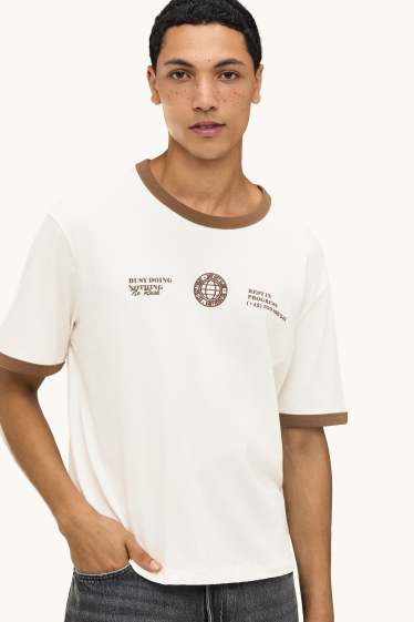 Herren - T-Shirt - Relaxed Fit - weiss