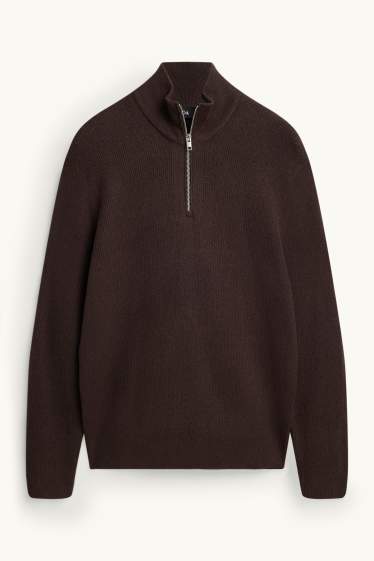 Hommes - Pull - marron foncé