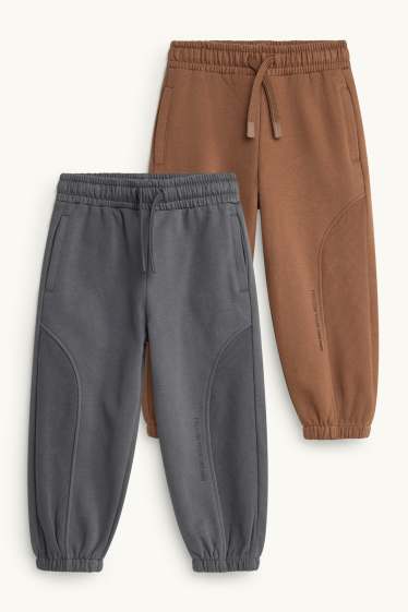 Copii - Băieți - Multipack 2 perechi - pantaloni de trening - gri / maro