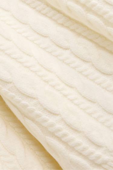 Women - Jumper - cable knit pattern - creme