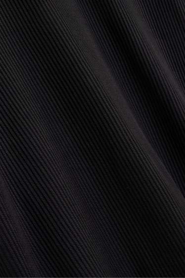 Men - T-shirt - relaxed fit - ribbed - black